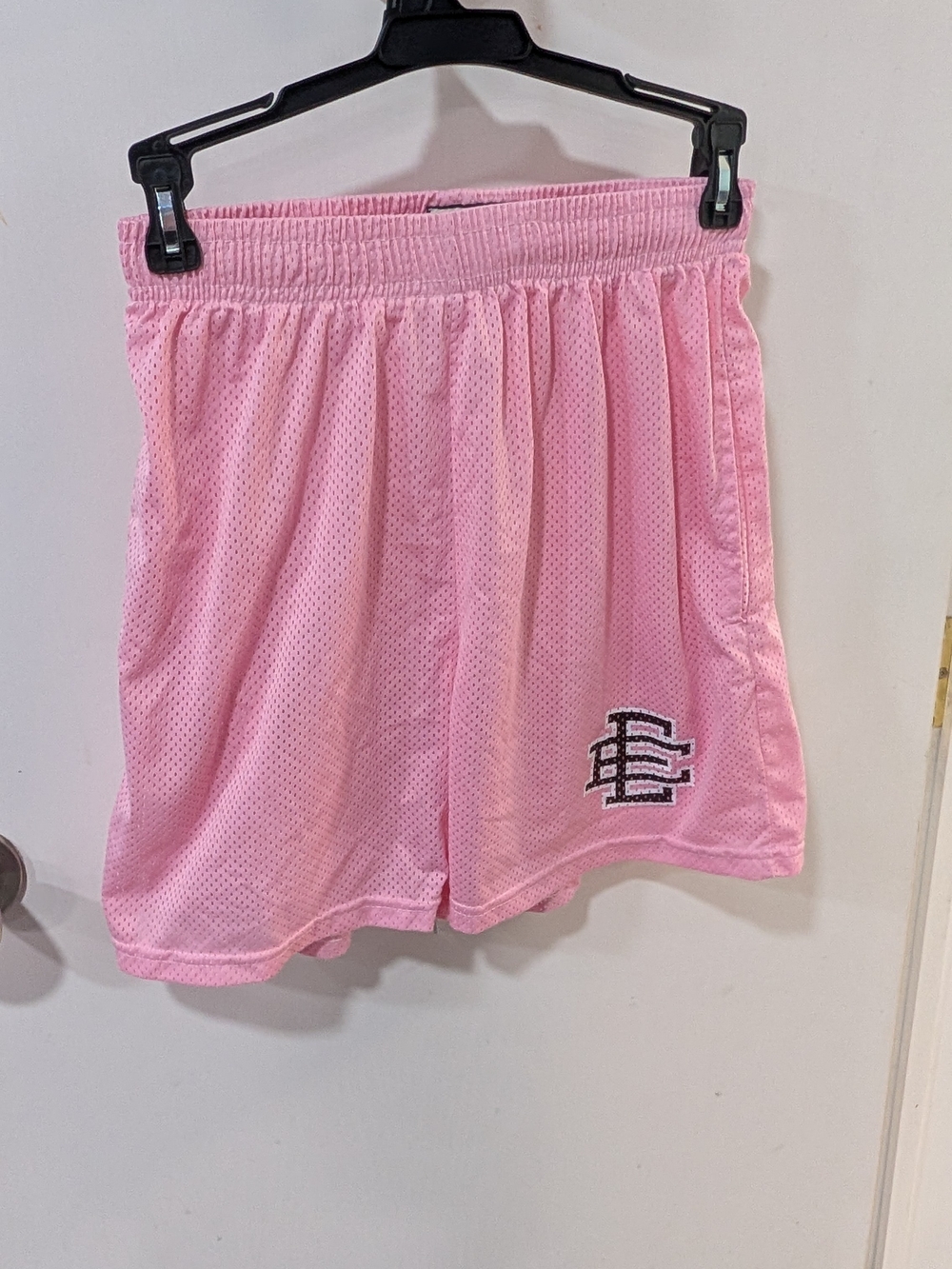 Eric Emanuel Pink Mesh Athletic Shorts